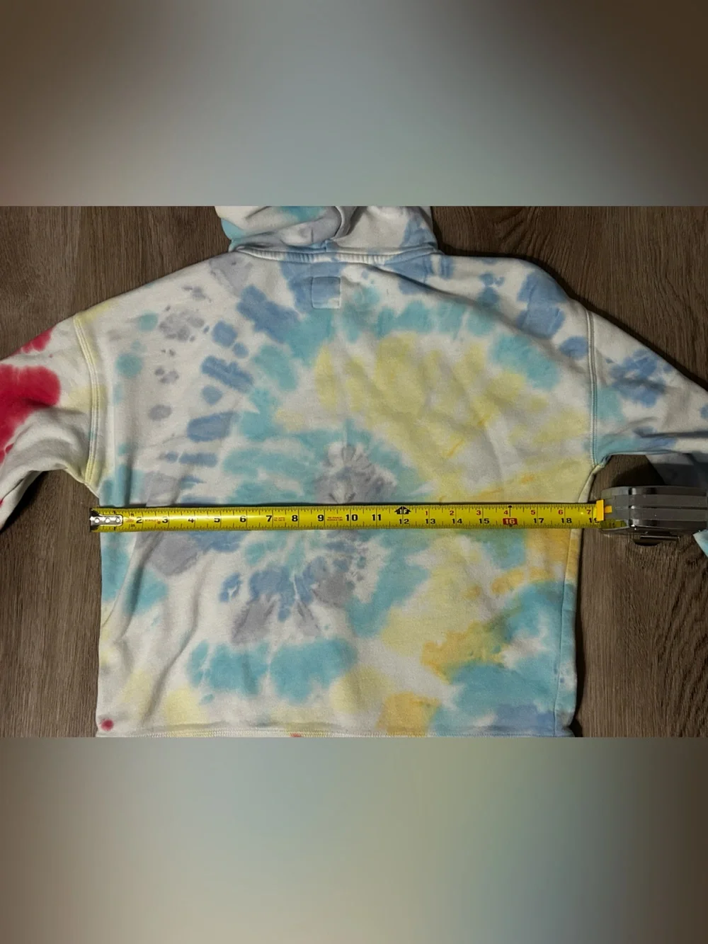 GAP Kids Tie Dye Hoodie XL (12) Blue Yellow Pink Pullover Sweatshirt